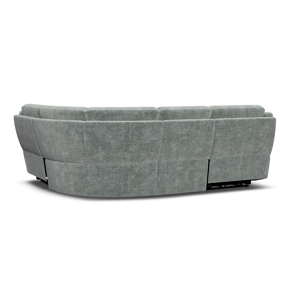 Emerson Left Hand Corner Electric Recliner Sofa in Plush Silver Fabric 6