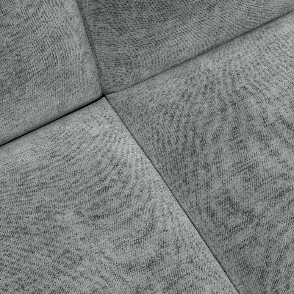 Emerson Left Hand Corner Electric Recliner Sofa in Plush Silver Fabric 14