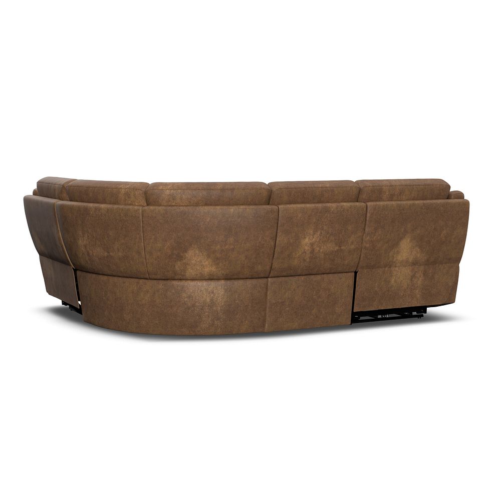 Emerson Left Hand Corner Electric Recliner Sofa in Ranch Brown Fabric 6