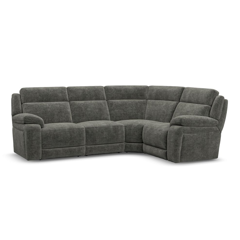 Emerson Left Hand Corner Sofa in Plush Charcoal Fabric 1