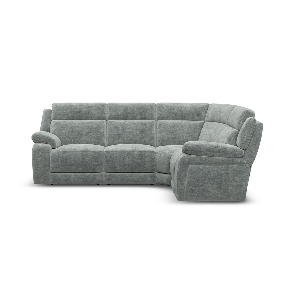 Emerson Left Hand Corner Sofa in Plush Silver Fabric 2