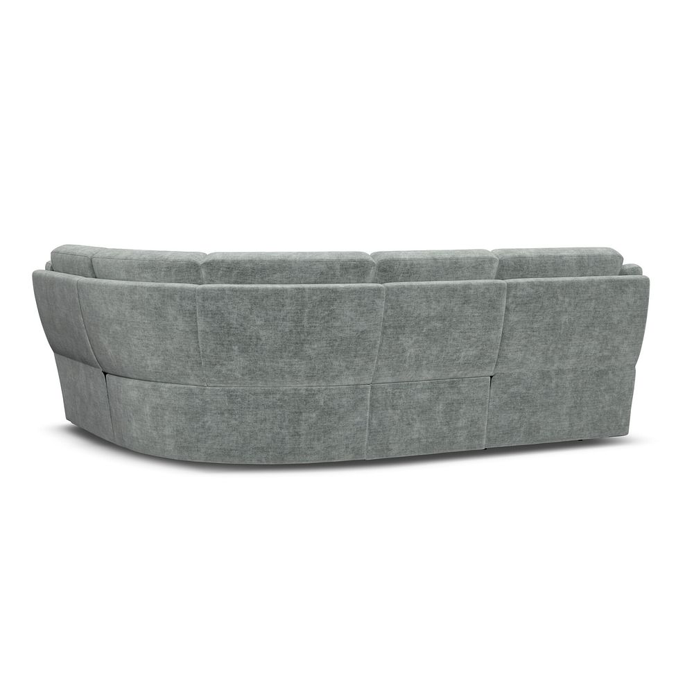Emerson Left Hand Corner Sofa in Plush Silver Fabric 3