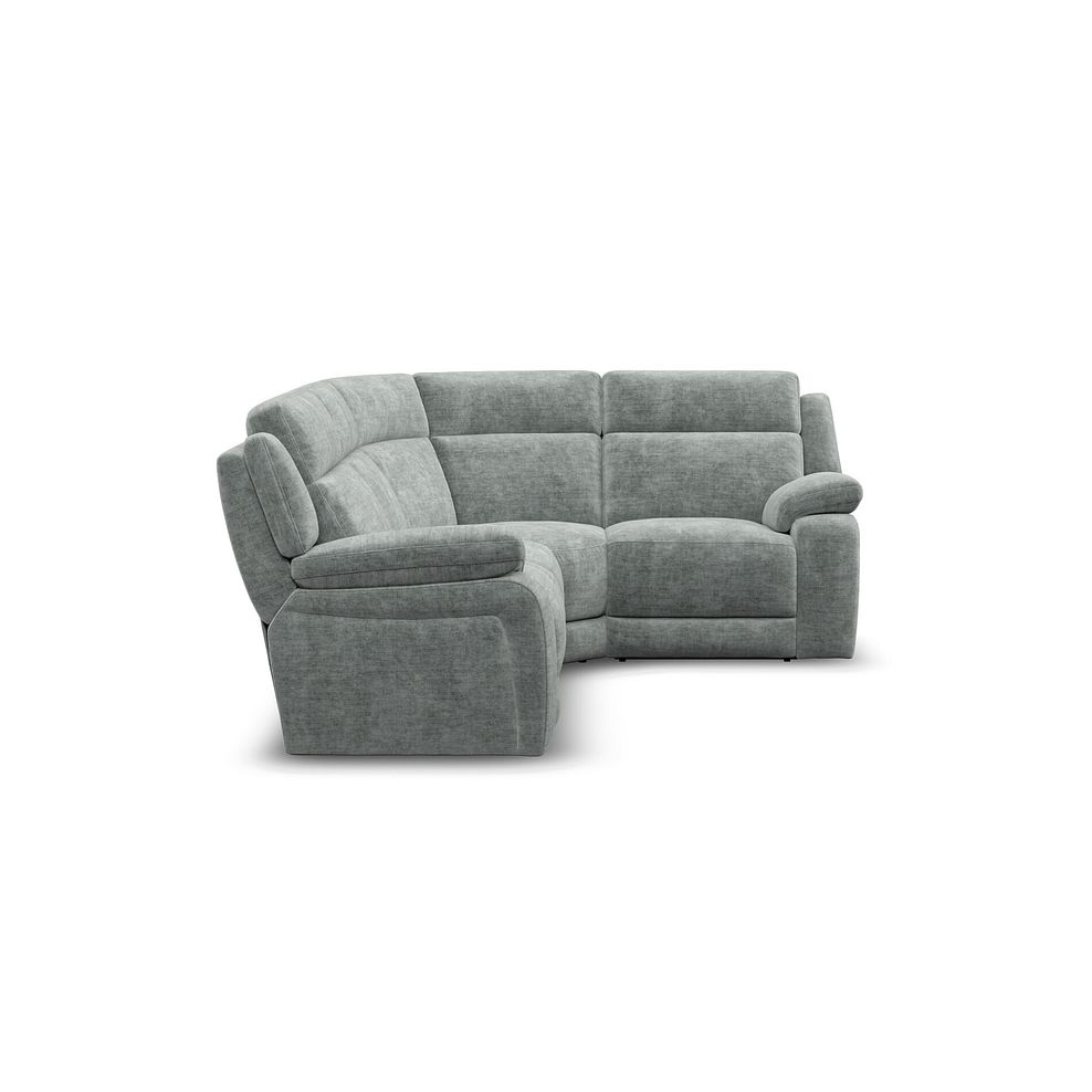 Emerson Left Hand Corner Sofa in Plush Silver Fabric 4