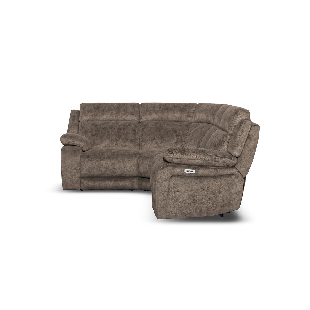 Emerson Right Hand Corner Electric Recliner Sofa in Dapple Chocolate Fabric 5