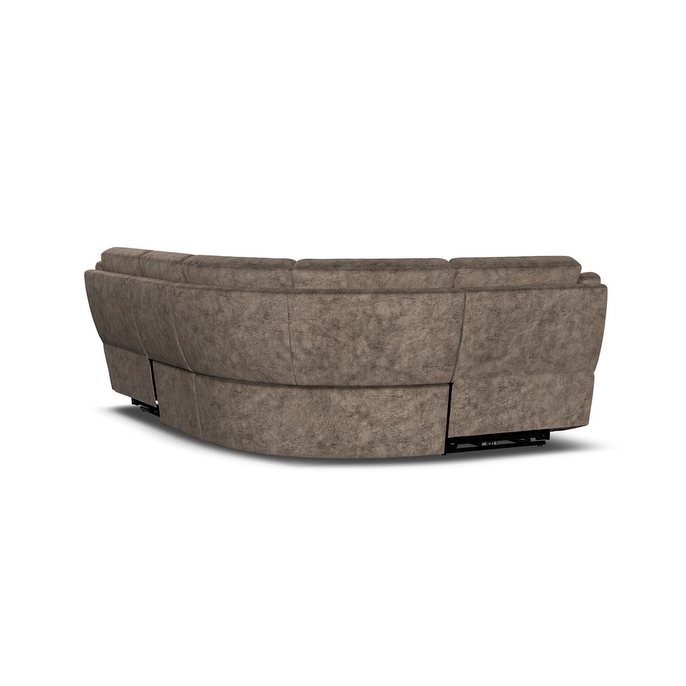 Emerson Right Hand Corner Electric Recliner Sofa in Dapple Chocolate Fabric 6