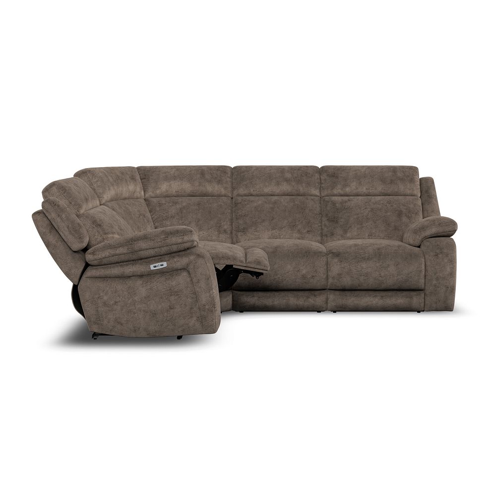 Emerson Right Hand Corner Electric Recliner Sofa in Dapple Chocolate Fabric 8