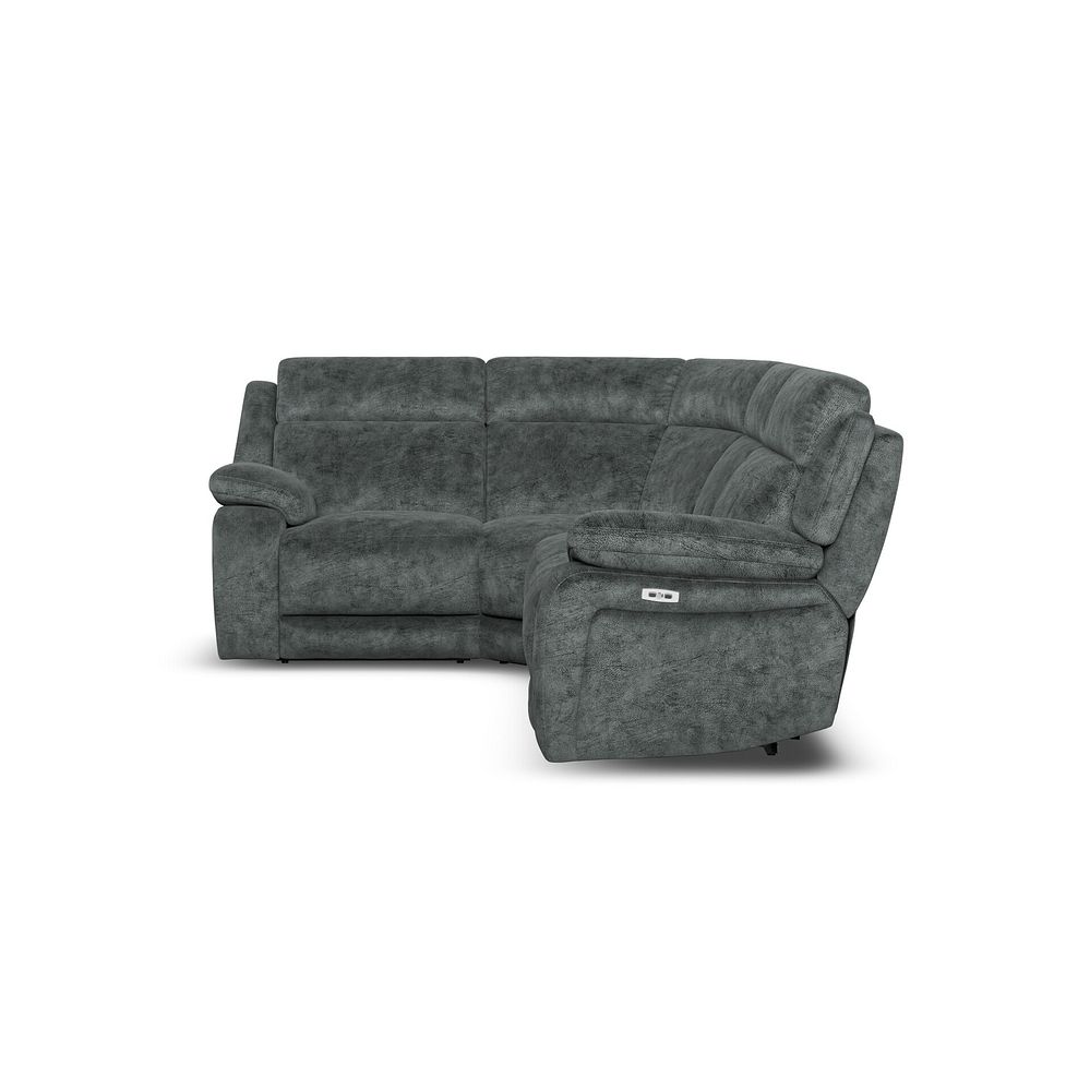 Emerson Right Hand Corner Electric Recliner Sofa in Dapple Grey Fabric 5