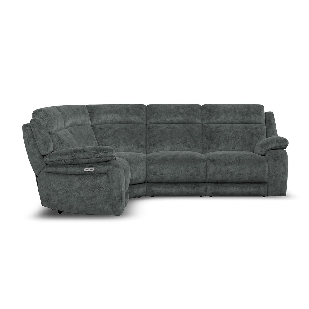 Emerson Right Hand Corner Electric Recliner Sofa in Dapple Grey Fabric 7
