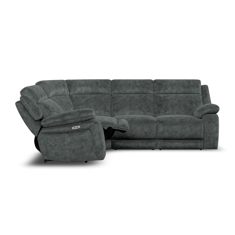 Emerson Right Hand Corner Electric Recliner Sofa in Dapple Grey Fabric 8