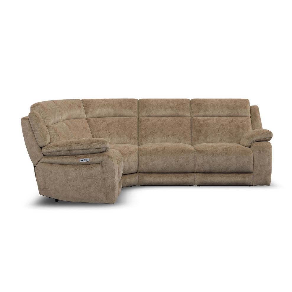 Emerson Right Hand Corner Electric Recliner Sofa in Dapple Taupe Fabric 7