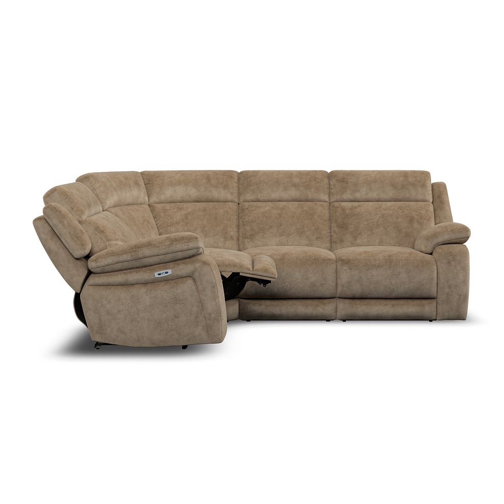 Emerson Right Hand Corner Electric Recliner Sofa in Dapple Taupe Fabric 8