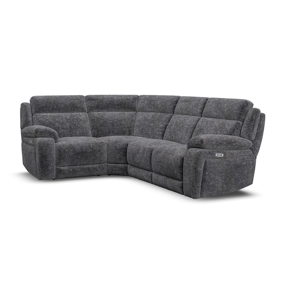 Emerson Right Hand Corner Electric Recliner Sofa in Luxe Charcoal Fabric 1