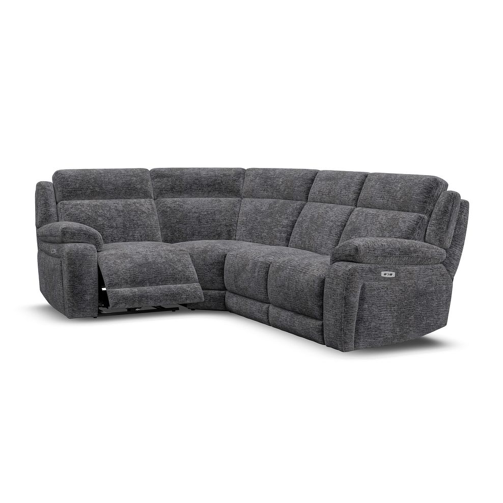 Emerson Right Hand Corner Electric Recliner Sofa in Luxe Charcoal Fabric 2