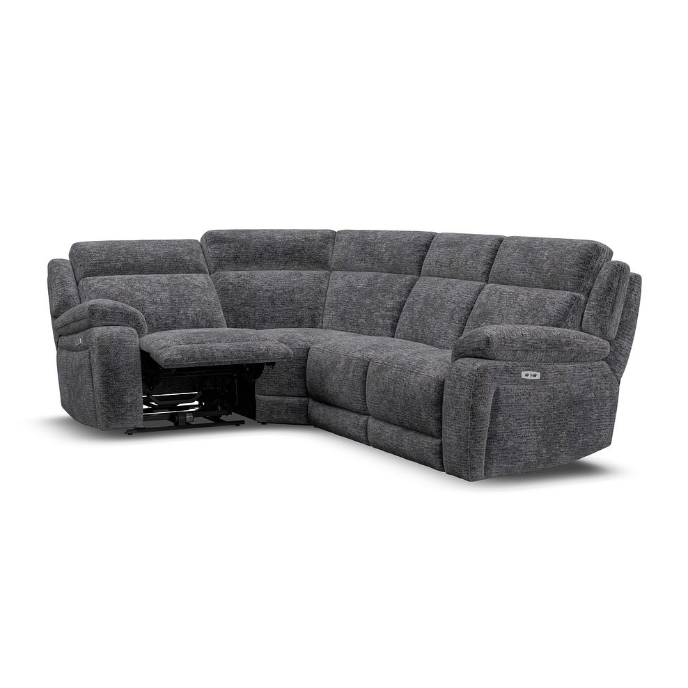 Emerson Right Hand Corner Electric Recliner Sofa in Luxe Charcoal Fabric 3