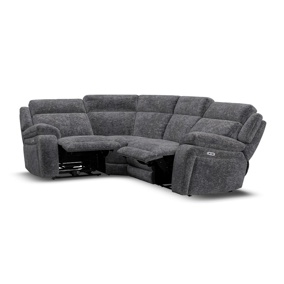 Emerson Right Hand Corner Electric Recliner Sofa in Luxe Charcoal Fabric 4