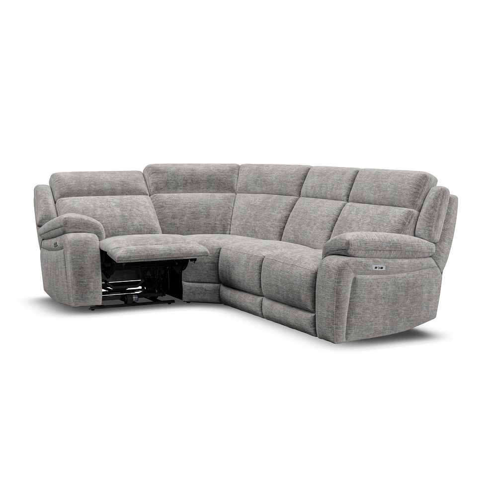 Emerson Right Hand Corner Electric Recliner Sofa in Luxe Grey Fabric 3