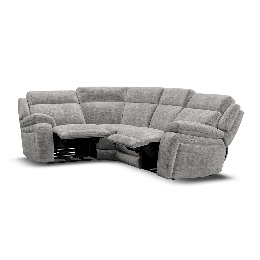Emerson Right Hand Corner Electric Recliner Sofa in Luxe Grey Fabric 4