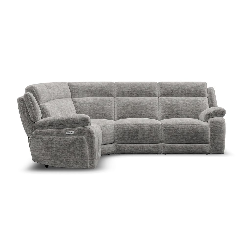Emerson Right Hand Corner Electric Recliner Sofa in Luxe Grey Fabric 7