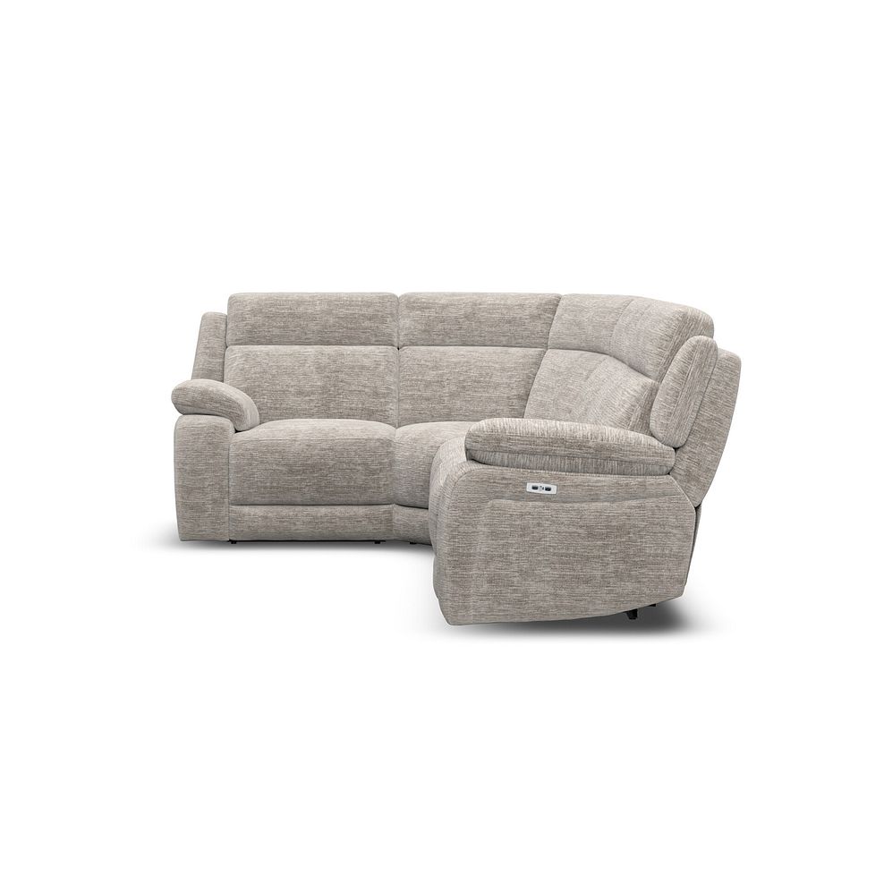 Emerson Right Hand Corner Electric Recliner Sofa in Luxe Natural Fabric 5