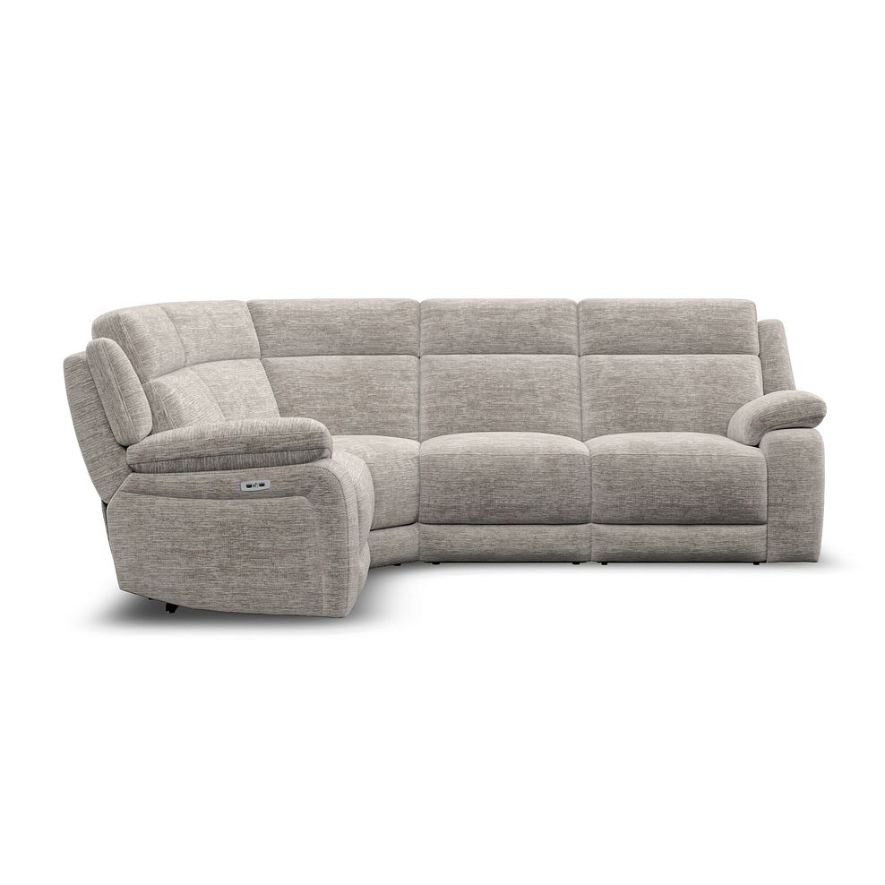 Emerson Right Hand Corner Electric Recliner Sofa in Luxe Natural Fabric 7