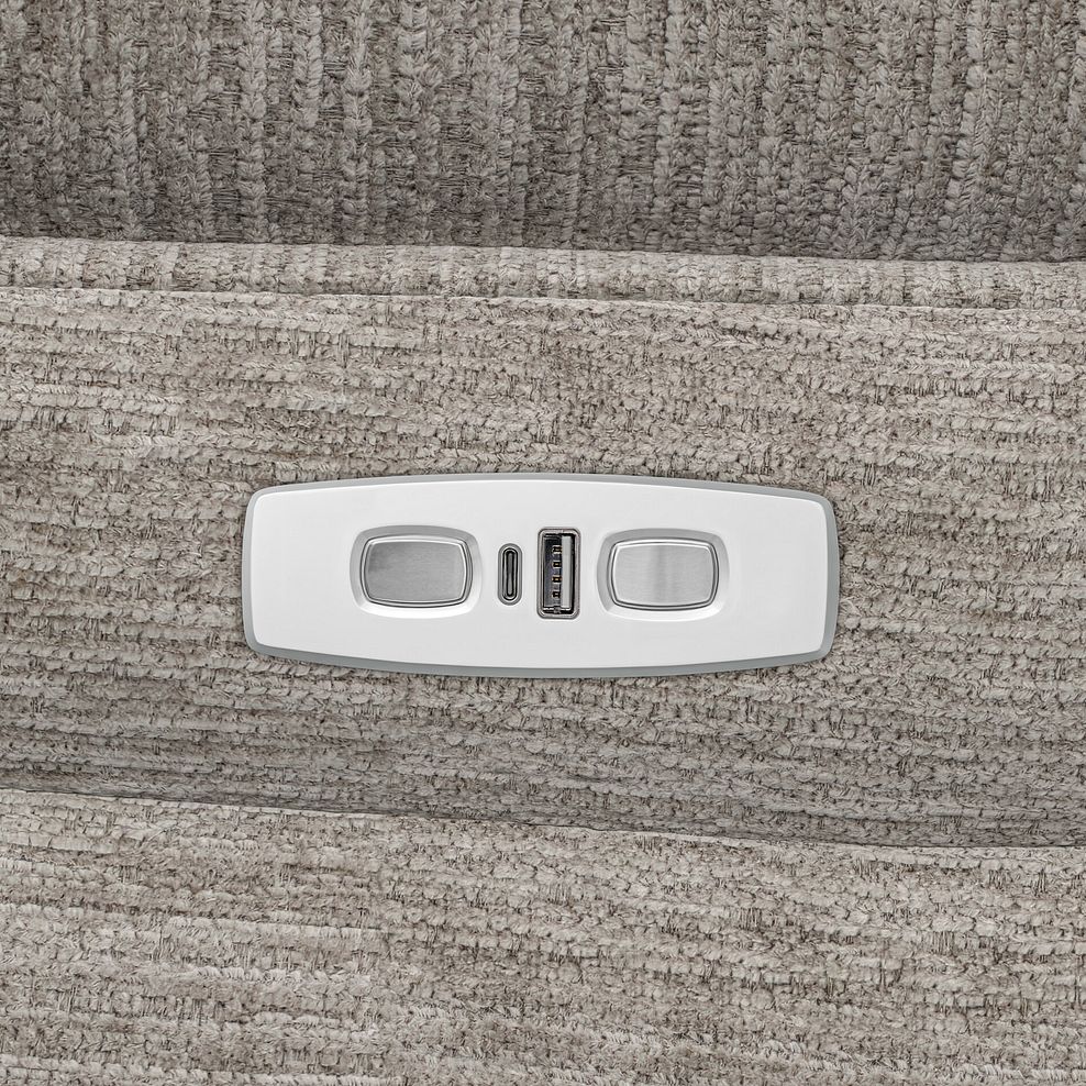 Emerson Right Hand Corner Electric Recliner Sofa in Luxe Natural Fabric 15