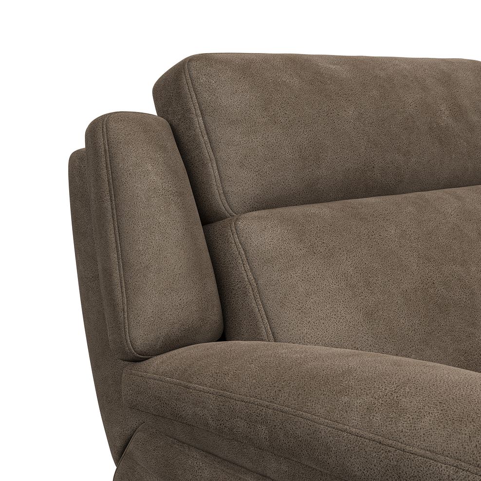 Emerson Right Hand Corner Electric Recliner Sofa in Miller Earth Brown Fabric 12