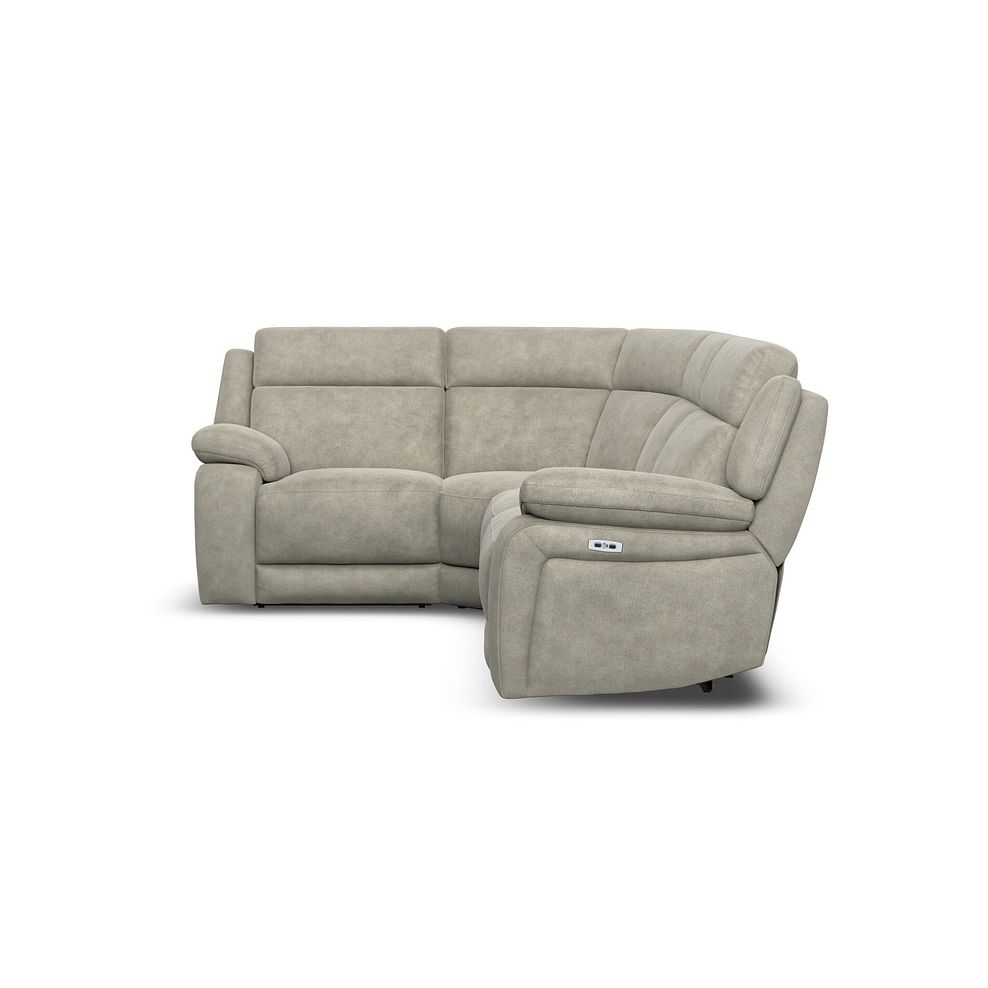 Emerson Right Hand Corner Electric Recliner Sofa in Miller Taupe Fabric 5