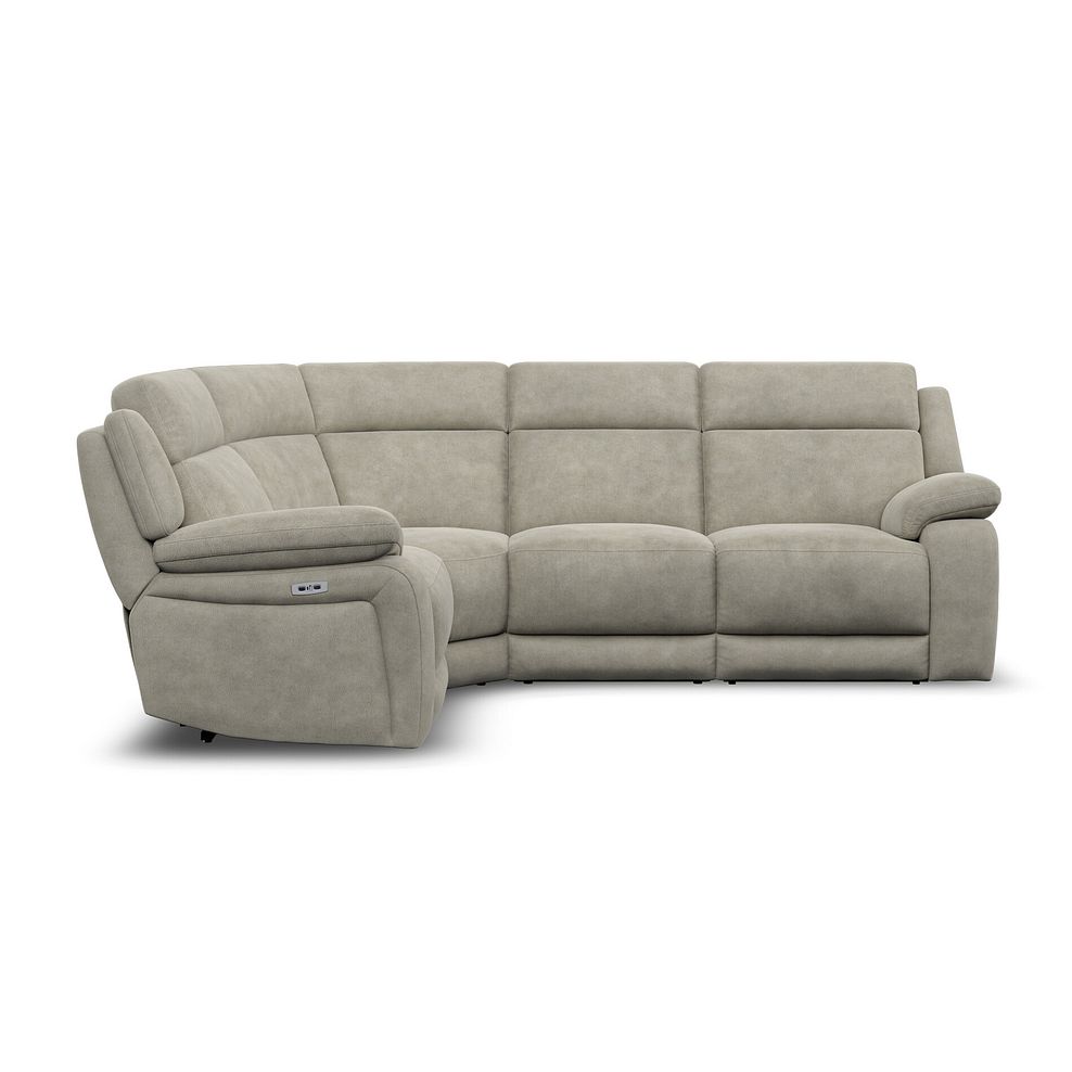 Emerson Right Hand Corner Electric Recliner Sofa in Miller Taupe Fabric 7