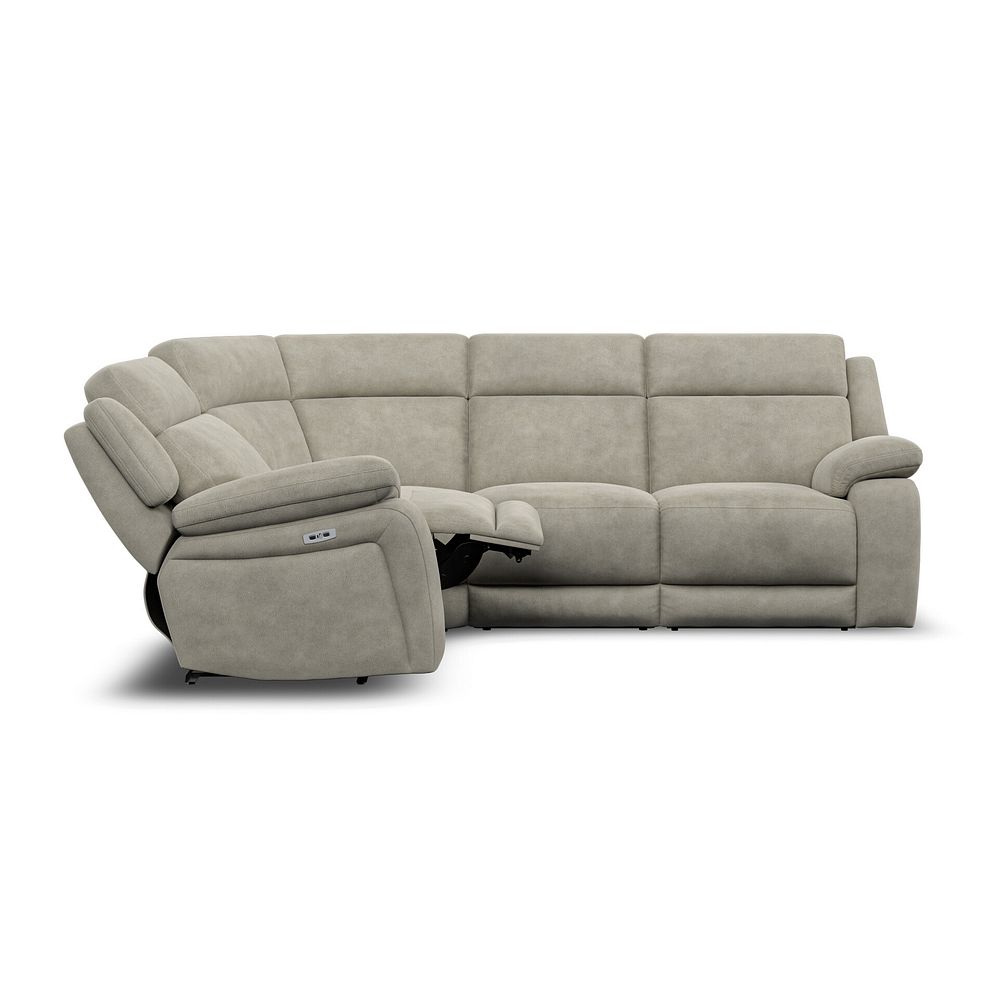 Emerson Right Hand Corner Electric Recliner Sofa in Miller Taupe Fabric 8
