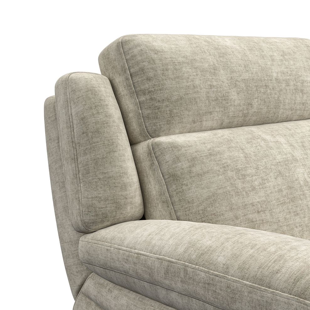 Emerson Right Hand Corner Electric Recliner Sofa in Plush Beige Fabric 12