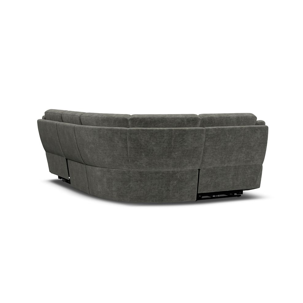 Emerson Right Hand Corner Electric Recliner Sofa in Plush Charcoal Fabric 6