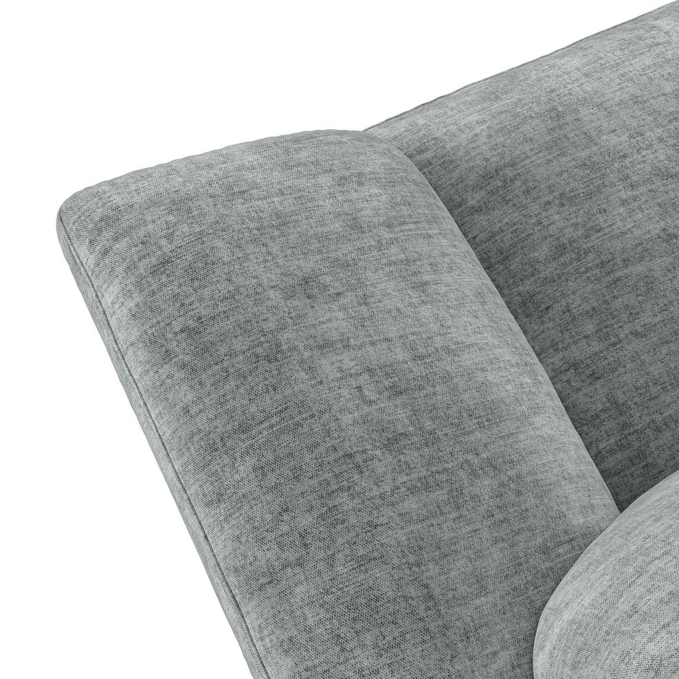 Emerson Right Hand Corner Electric Recliner Sofa in Plush Silver Fabric 9