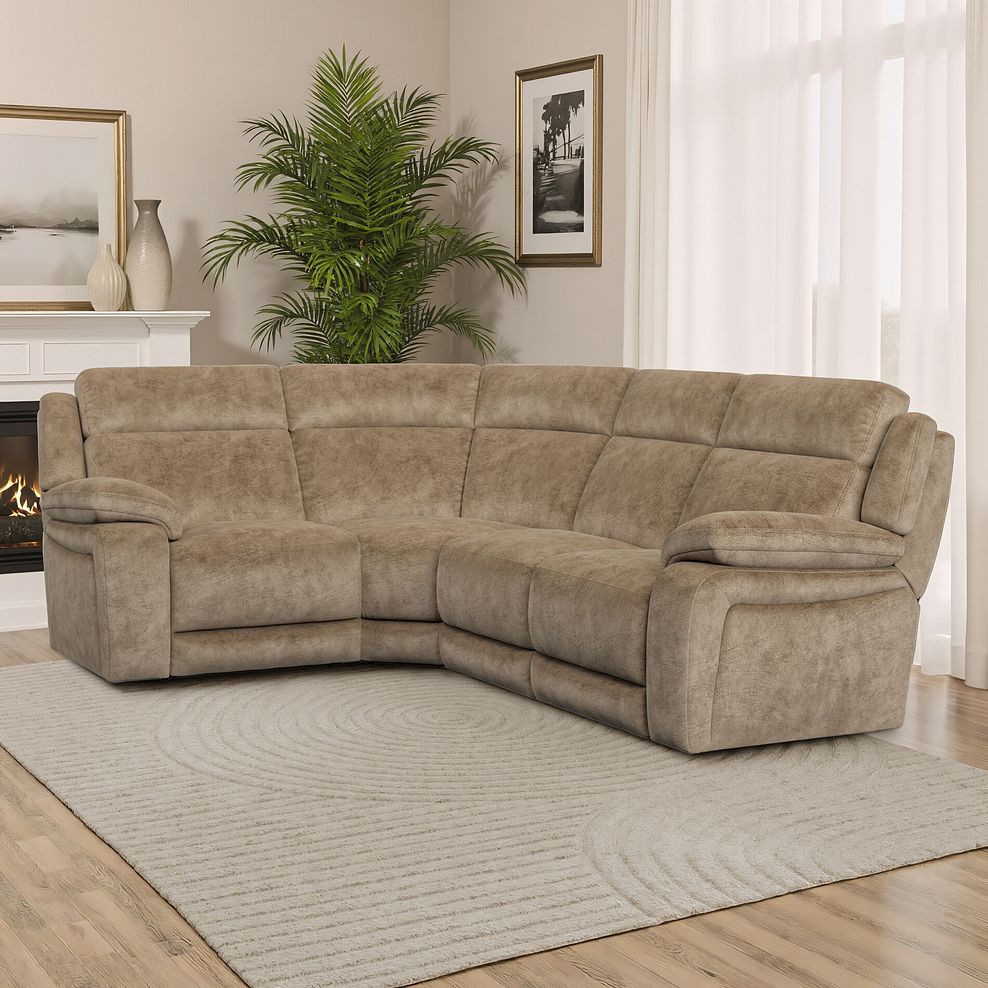Emerson Right Hand Corner Sofa in Dapple Taupe Fabric 1