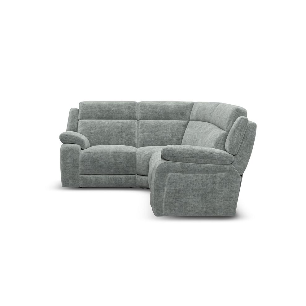 Emerson Right Hand Corner Sofa in Plush Silver Fabric 2