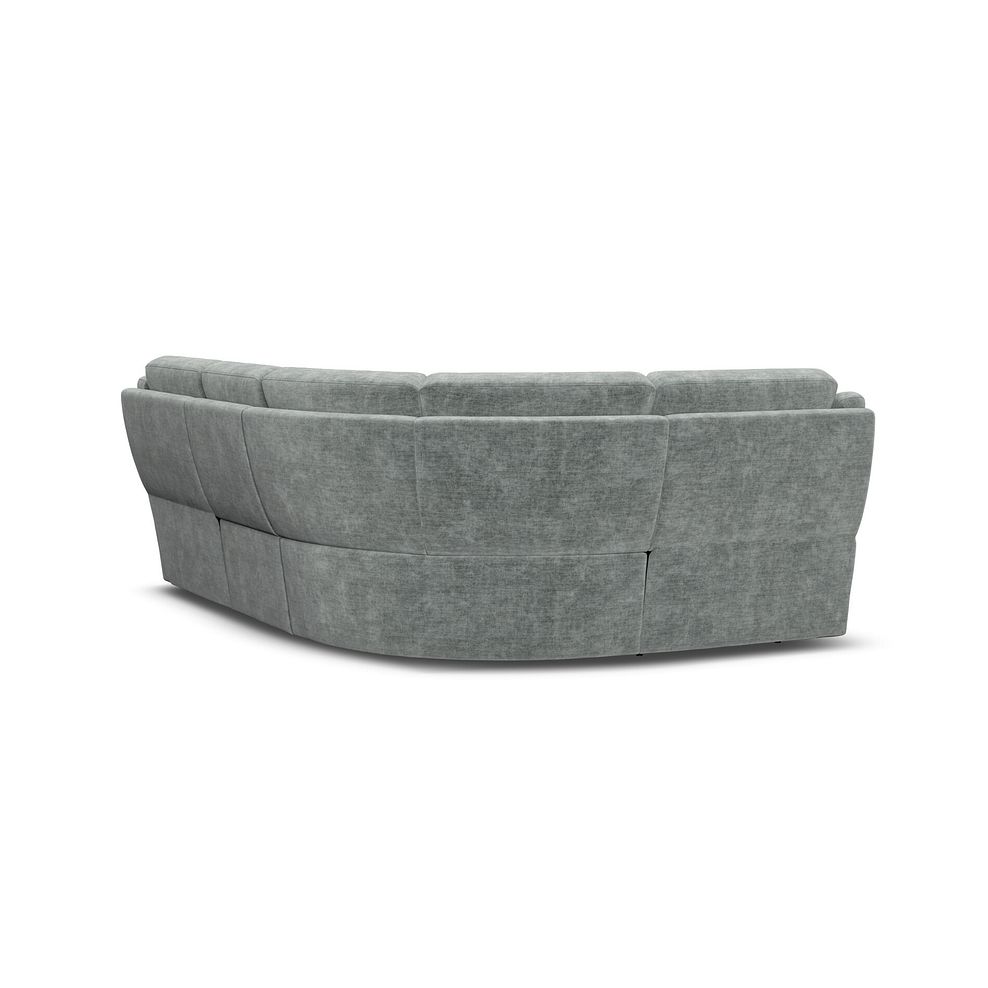 Emerson Right Hand Corner Sofa in Plush Silver Fabric 3