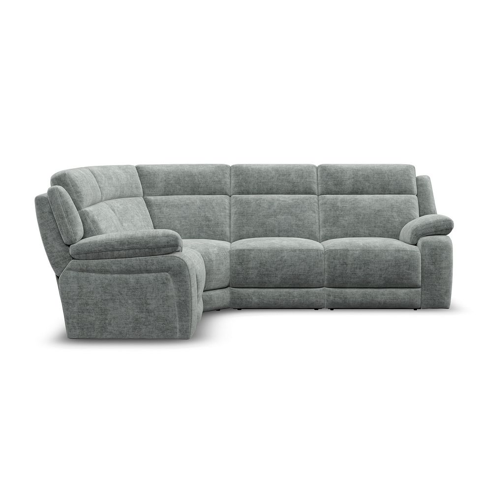 Emerson Right Hand Corner Sofa in Plush Silver Fabric 4