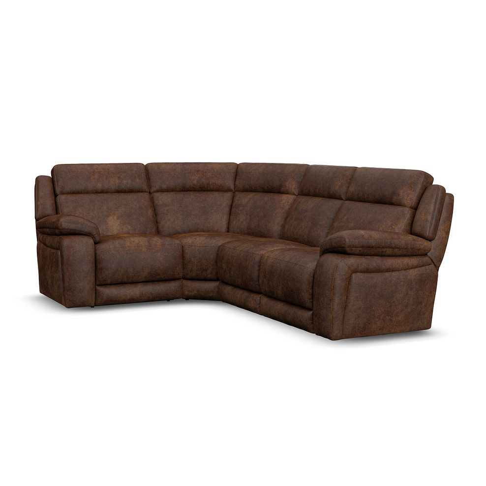 Emerson Right Hand Corner Sofa in Ranch Dark Brown Fabric 1