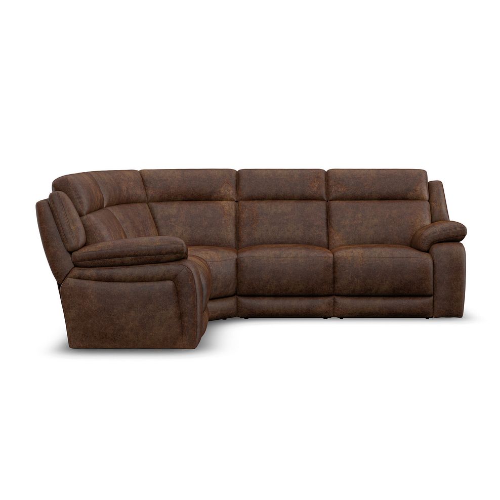 Emerson Right Hand Corner Sofa in Ranch Dark Brown Fabric 4
