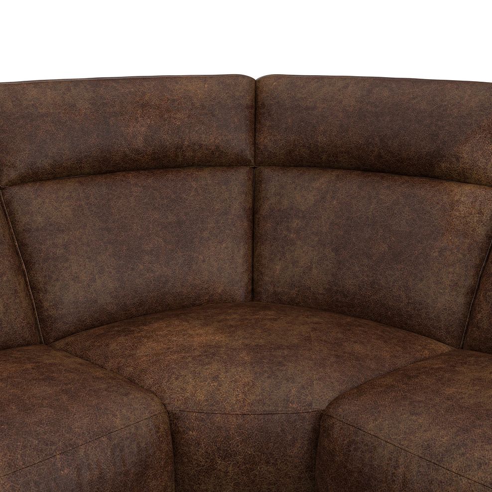 Emerson Right Hand Corner Sofa in Ranch Dark Brown Fabric 7