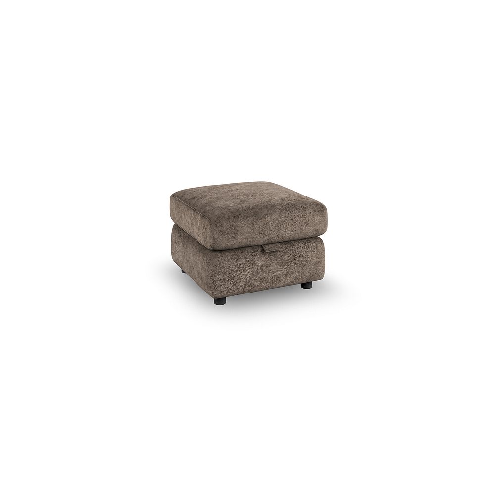 Emerson Storage Footstool in Dapple Chocolate Fabric 1
