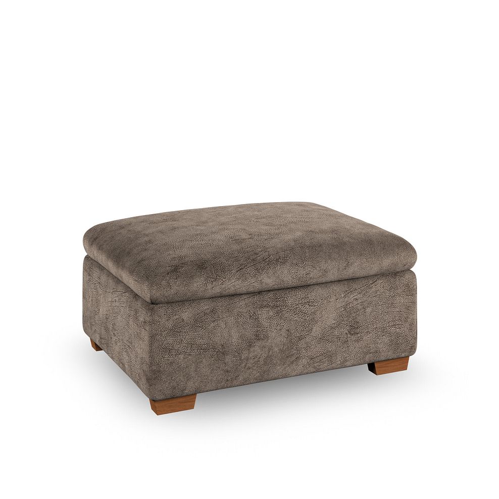 Emerson Storage Footstool in Dapple Chocolate Fabric 1