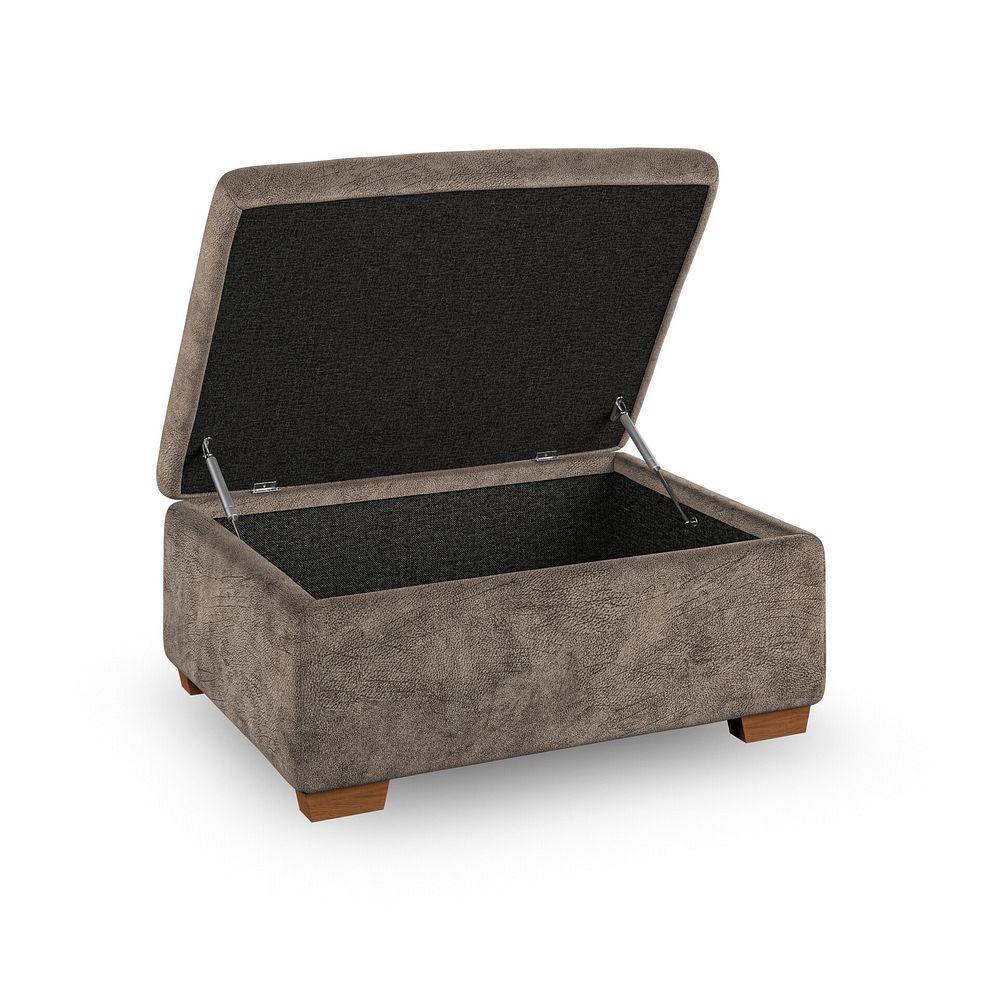 Emerson Storage Footstool in Dapple Chocolate Fabric 2