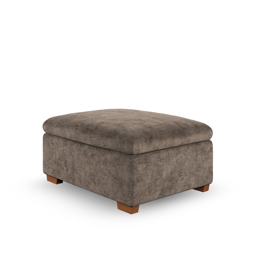 Emerson Storage Footstool in Dapple Chocolate Fabric 4