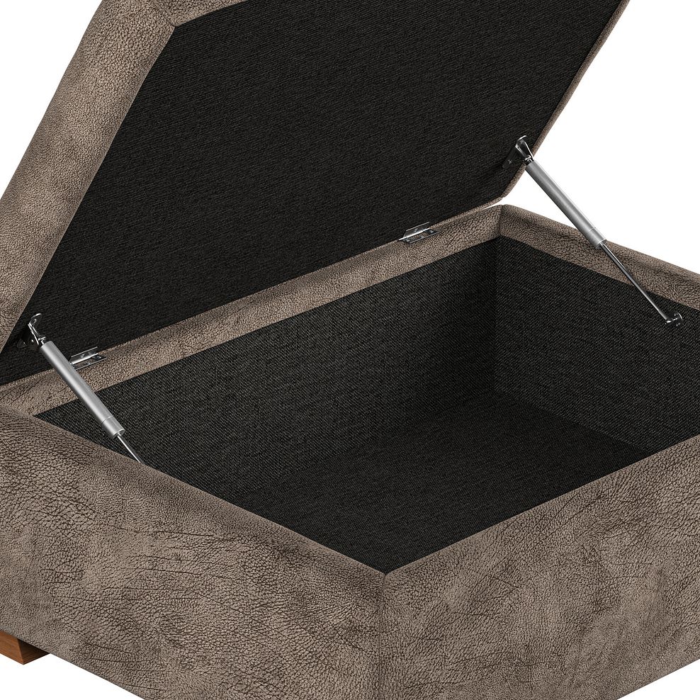 Emerson Storage Footstool in Dapple Chocolate Fabric 7