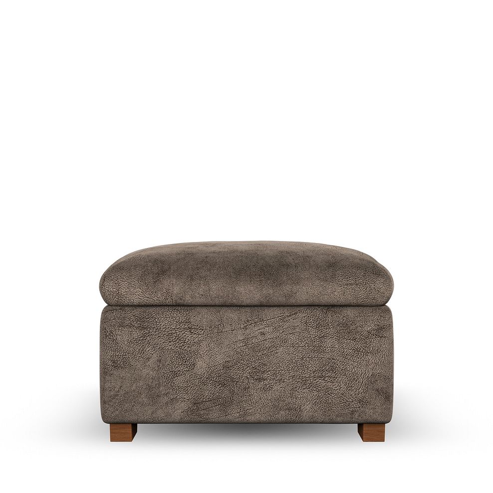 Emerson Storage Footstool in Dapple Chocolate Fabric 5