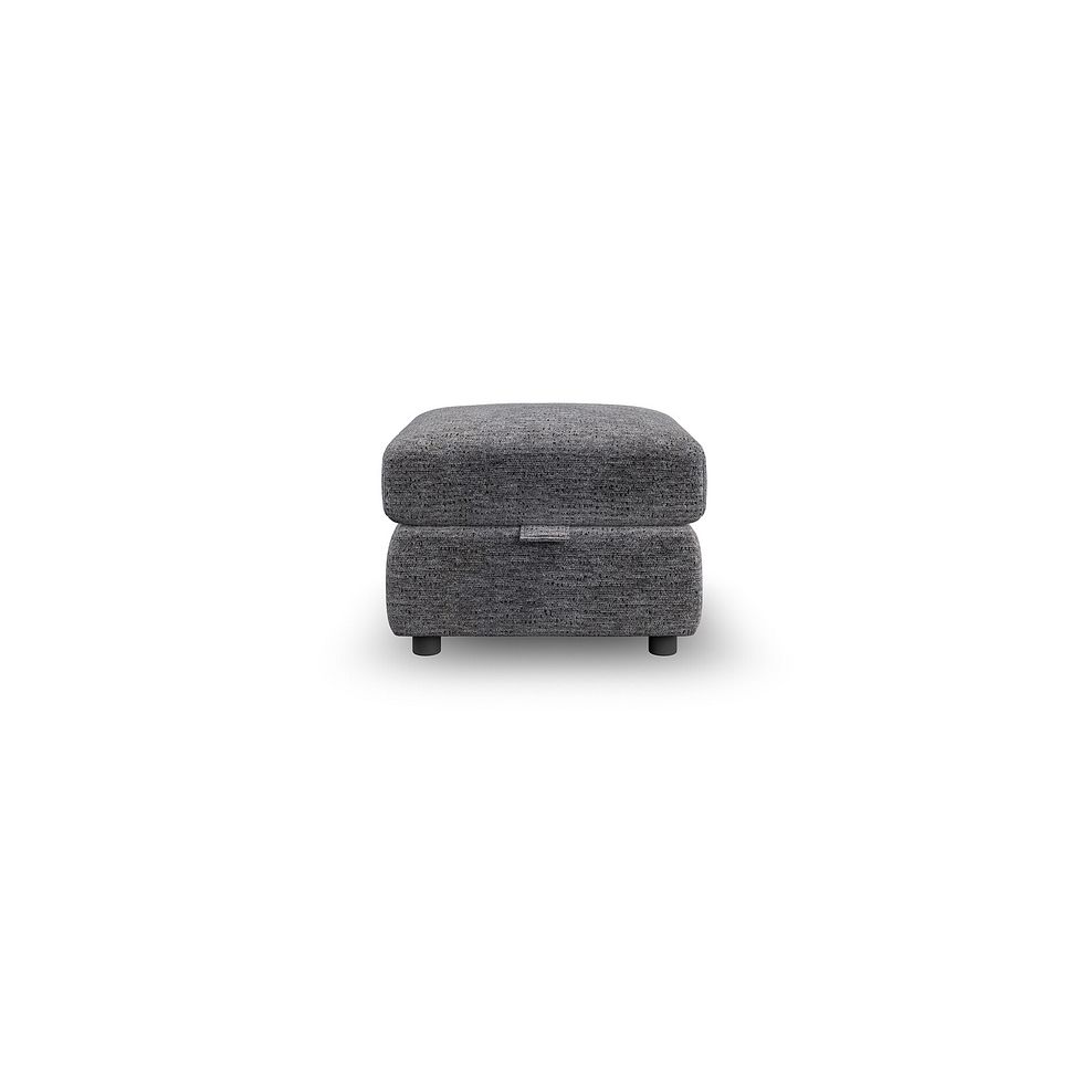 Emerson Storage Footstool in Luxe Charcoal Fabric 3
