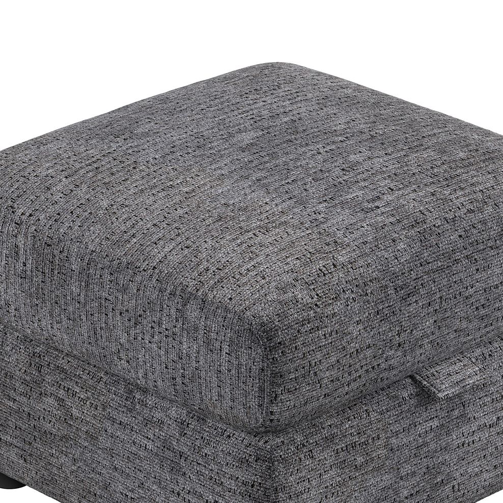 Emerson Storage Footstool in Luxe Charcoal Fabric 7