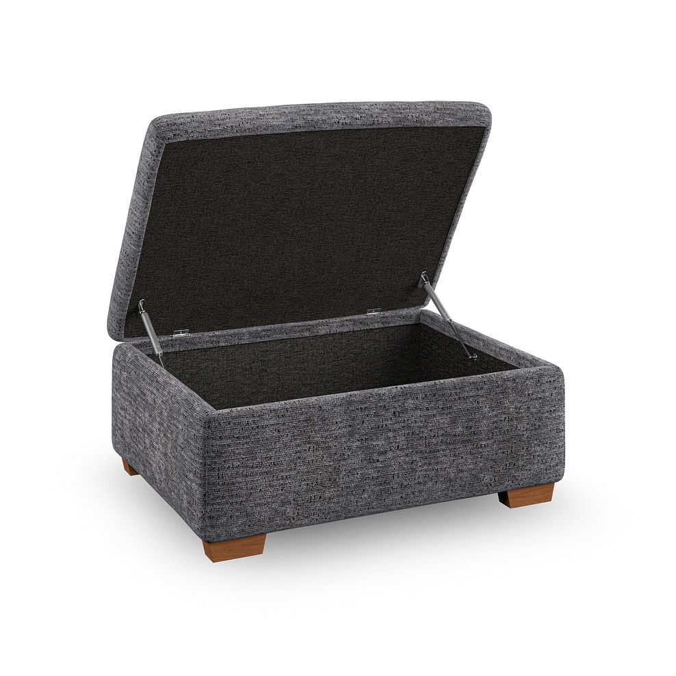 Emerson Storage Footstool in Luxe Charcoal Fabric 2