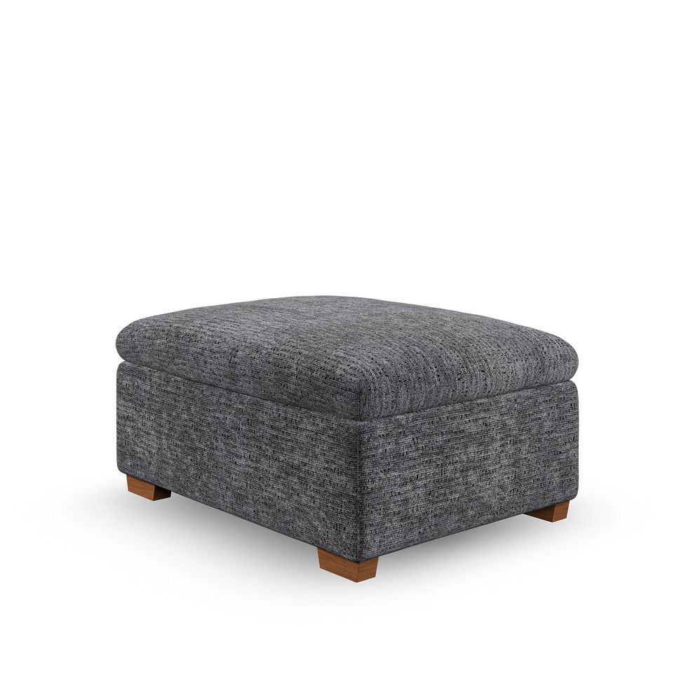 Emerson Storage Footstool in Luxe Charcoal Fabric 4