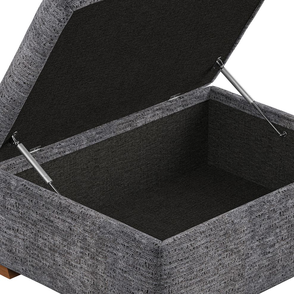 Emerson Storage Footstool in Luxe Charcoal Fabric 7